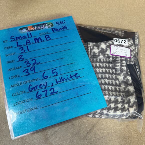 L.A.M.B. x Burton Snowboarding Pants Tuxedo Dryride Ski Gray Women SZ Small Lamb - Picture 15 of 15